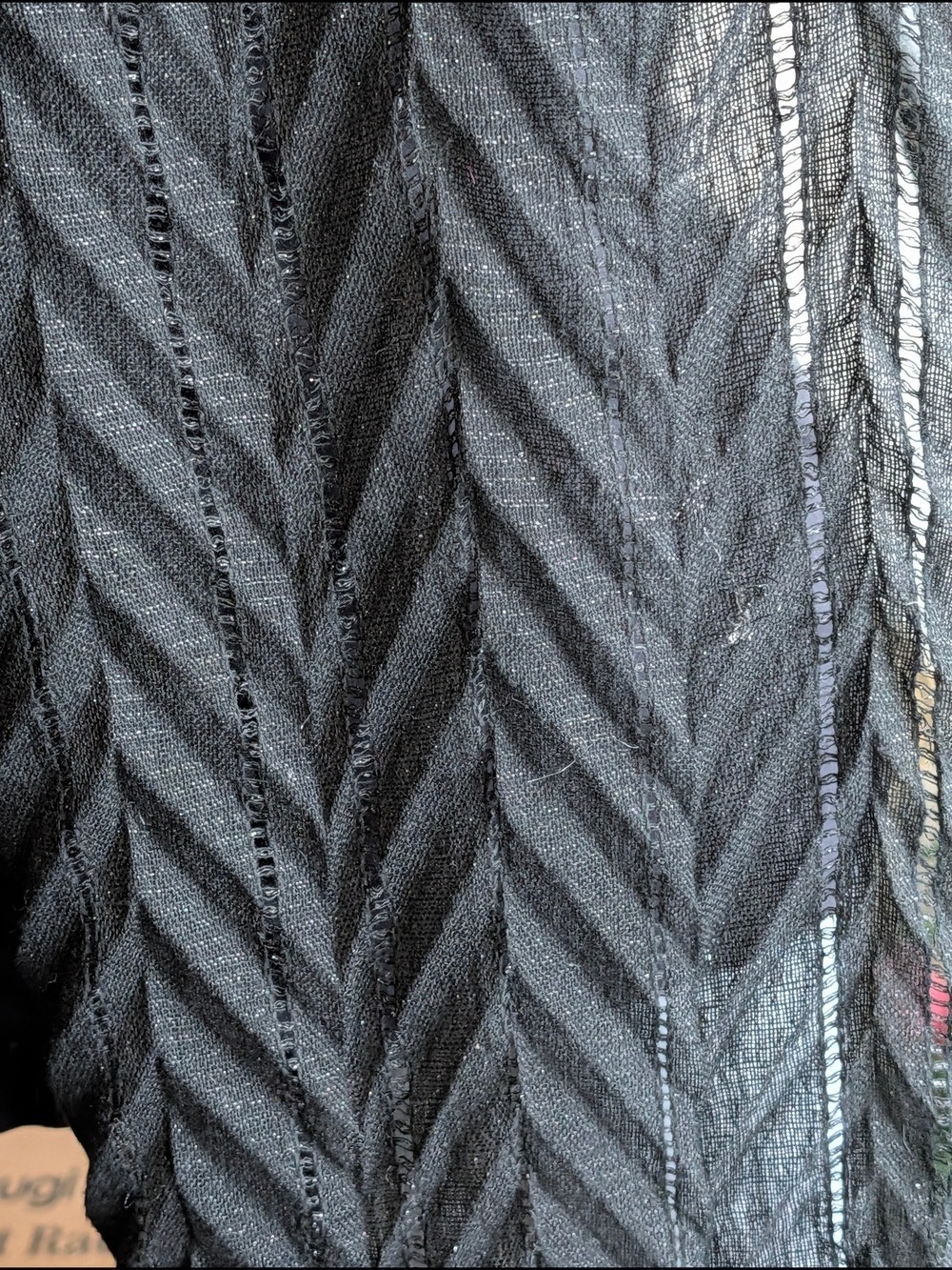 ❤️7 for $35 : Black Chevron Pleated Scarf - Picture 4 of 11